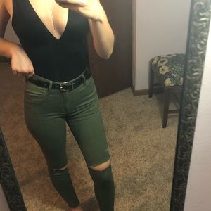 Olive Green Jeans 🌿🍃